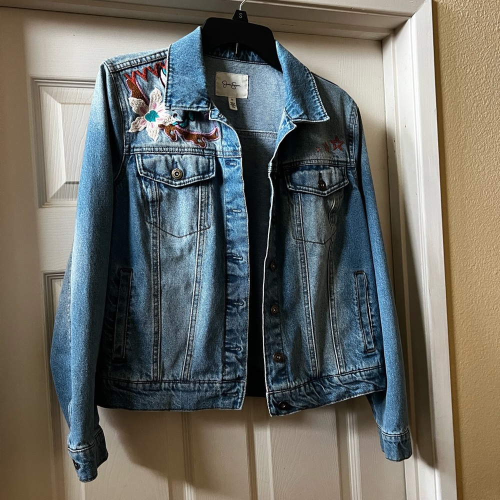 Jessica Simpson blue Jean jacket